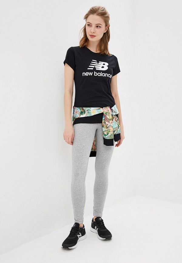 

Футболка New Balance, Черный, ESSENTIALS STACKED LOGO TEE