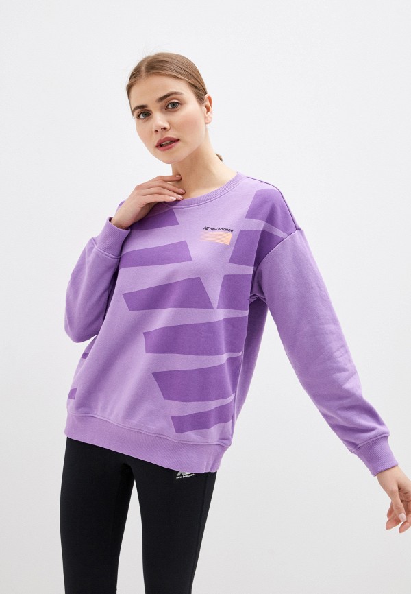 

Свитшот New Balance, Фиолетовый, SPORT STYLE OPTIKS CREW