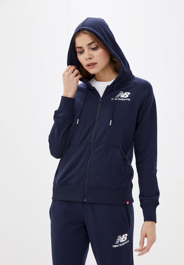 

Толстовка New Balance, Синий, ESSENTIALS FZ HOODIE