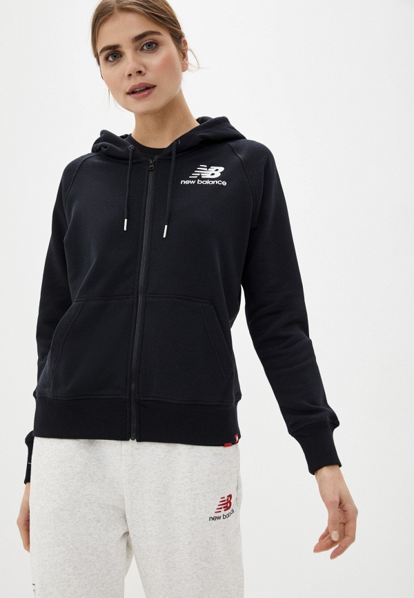 

Толстовка New Balance, Черный, ESSENTIALS FZ HOODIE