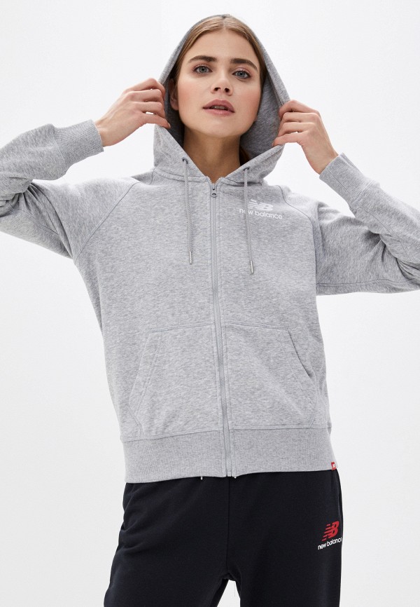 

Толстовка New Balance, Серый, ESSENTIALS FZ HOODIE