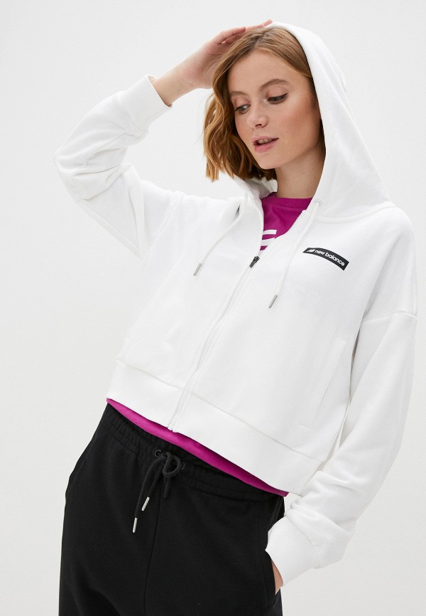 

Толстовка New Balance, Белый, SPORT STYLE OPTIKS FZ HOODIE