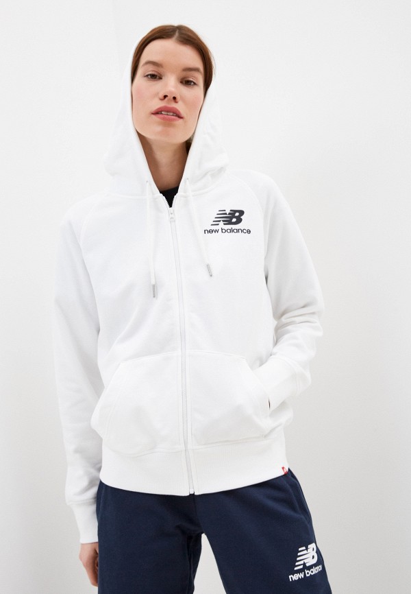 

Толстовка New Balance, Белый, ESSENTIALS FZ HOODIE