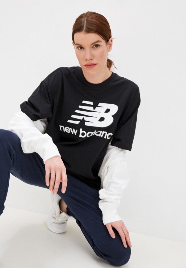 

Футболка New Balance, Черный, ESSENTIALS STACKED LOGO T