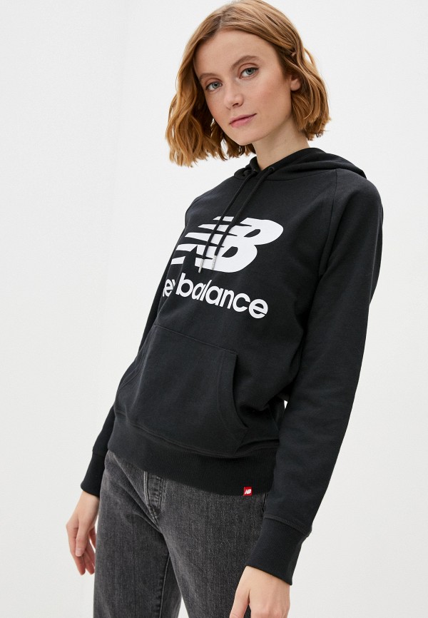

Худи New Balance, Черный, ESSENTIALS PULLOVER HOODIE