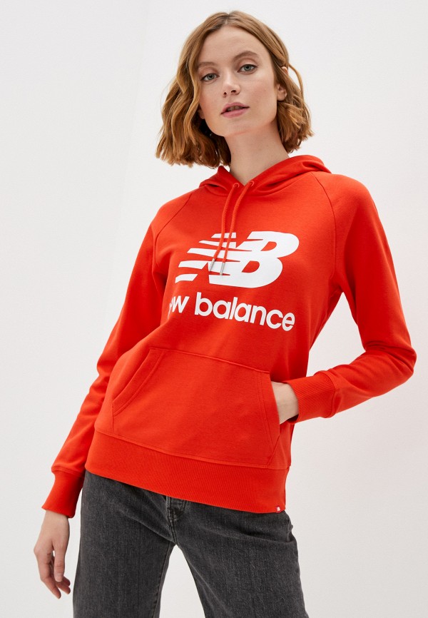 

Худи New Balance, Красный, ESSENTIALS PULLOVER HOODIE