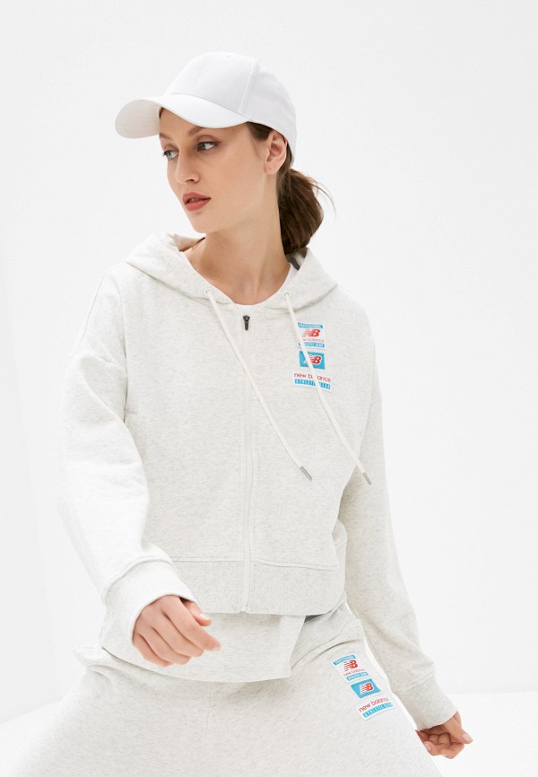 

Толстовка New Balance, Серый, NB Essentials Field Day Full Zip Hoodie
