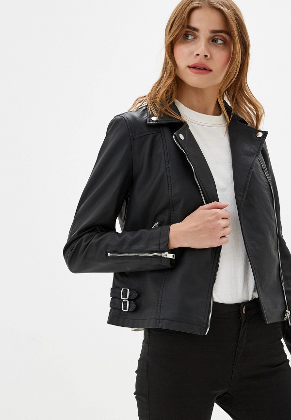 

Куртка кожаная Nice & Chic, Черный