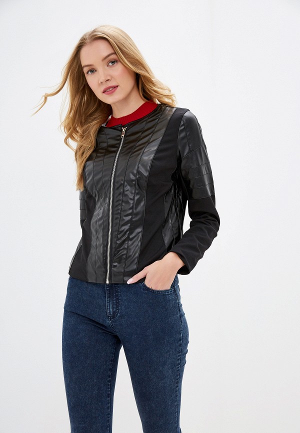 

Куртка кожаная Nice & Chic, Черный