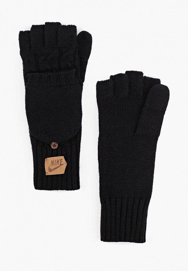 

Митенки Nike, Черный, NIKE CHUNKY CABLE KNIT GLOVES