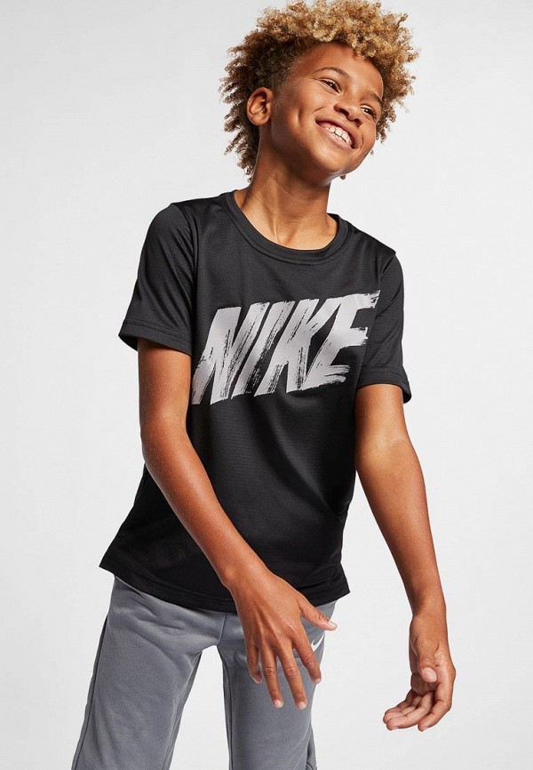 

Футболка спортивная Nike, DRI-FIT BOYS' SHORT-SLEEVE TRAINING TOP, Черный