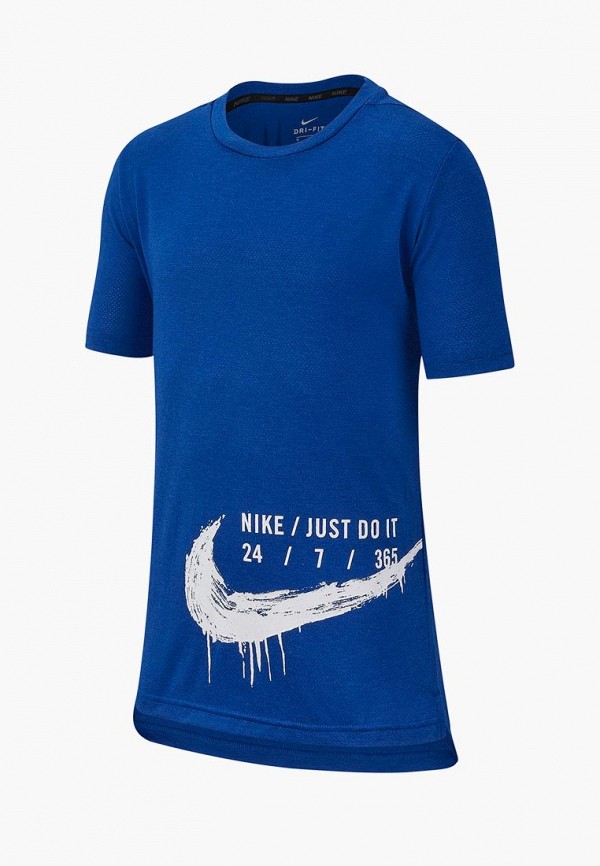 

Футболка спортивная Nike, Синий, BREATHE BIG KIDS' SHORT-SLEEVE TRAINING TOP