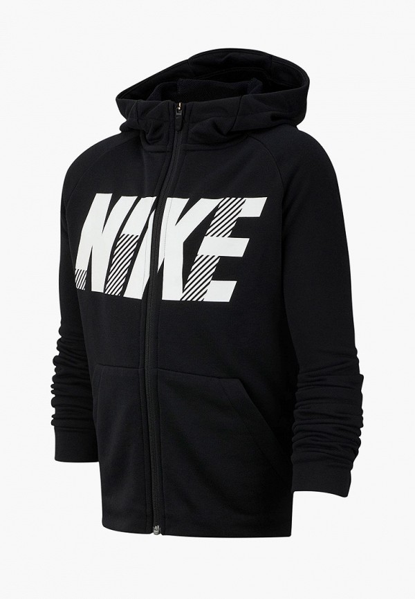 

Толстовка Nike, Черный, DRI-FIT BOYS' FULL-ZIP GRAPHIC TRAINING HOODIE