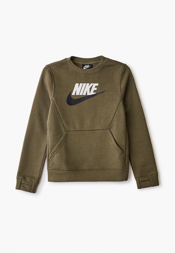 

Свитшот Nike, Хаки, Sportswear Club Fleece Big Kids' (Boys') Crew