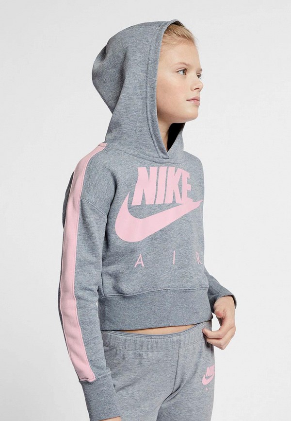 

Худи Nike, Серый, AIR BIG KIDS' (GIRLS') CROPPED HOODIE