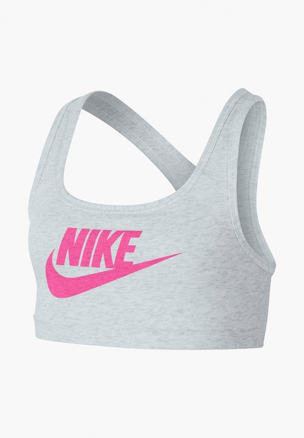 

Топ спортивный Nike, SPORTSWEAR BIG KIDS' (GIRLS') SPORTS BRA, Серый