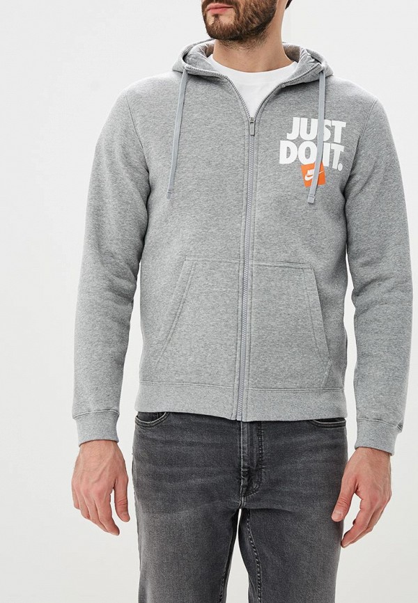 

Толстовка Nike, Sportswear Men's JDI Full-Zip Fleece Hoodie, Серый