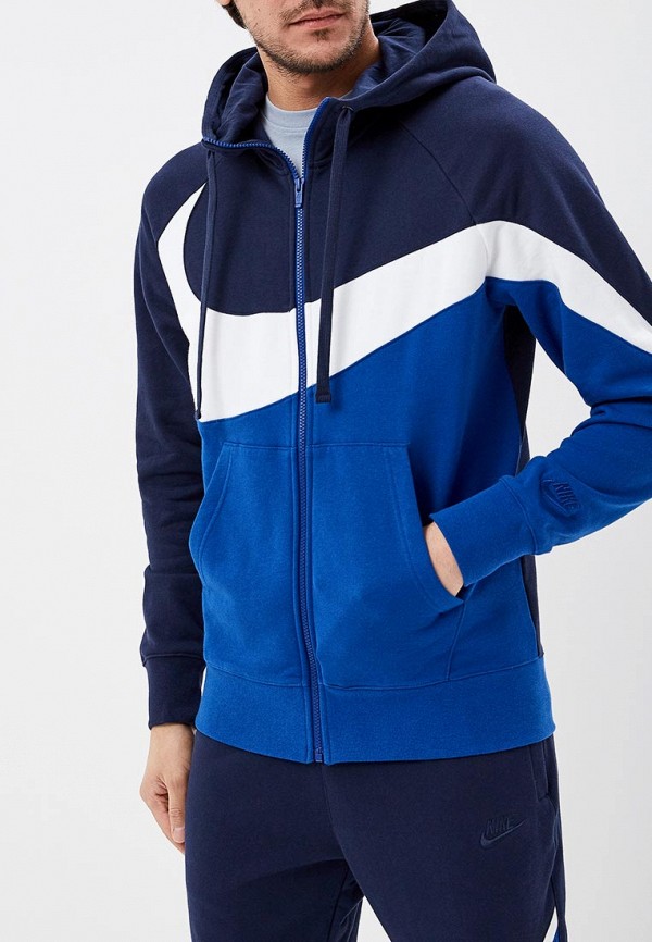 

Толстовка Nike, SPORTSWEAR MEN'S FULL-ZIP FRENCH TERRY HOODIE, Синий