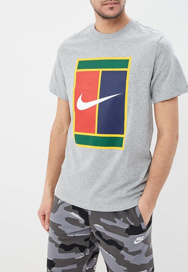

Футболка Nike, COURT MEN'S LOGO TENNIS T-SHIRT, Серый