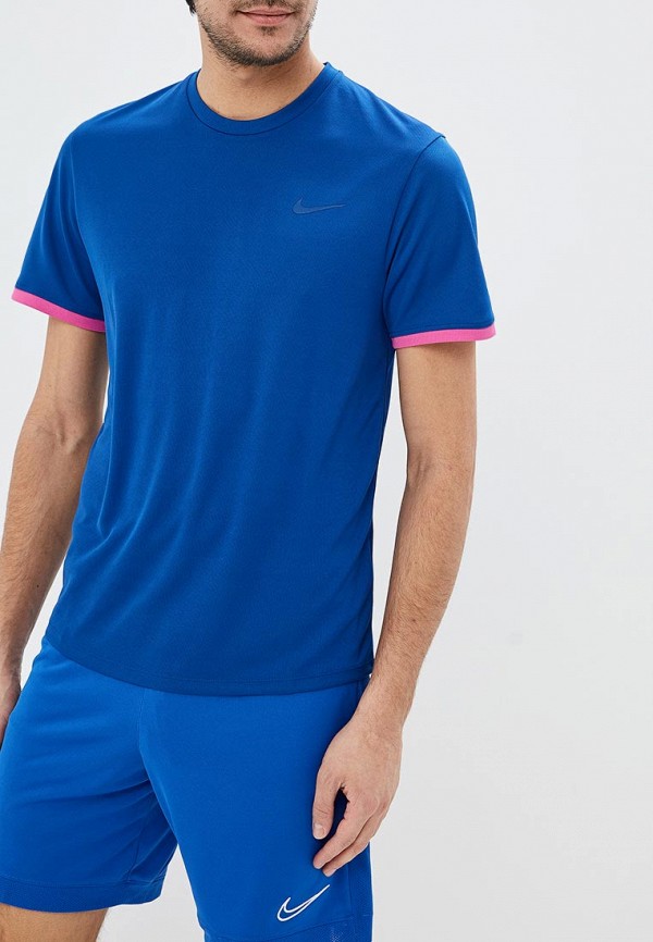 

Футболка спортивная Nike, COURT DRI-FIT MEN'S SHORT-SLEEVE TENNIS TOP, Синий