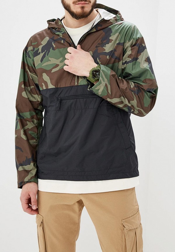 

Ветровка Nike, SB MEN'S CAMO SKATE ANORAK, Хаки