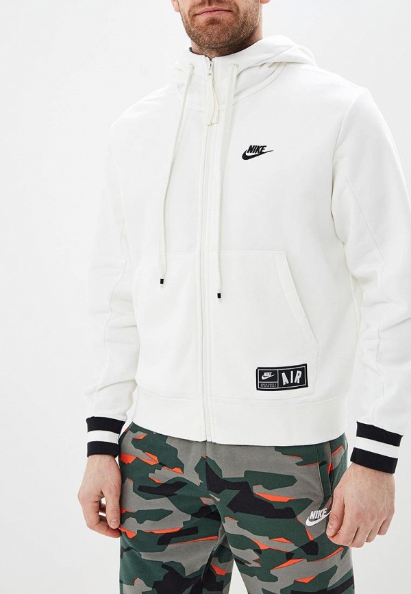 

Толстовка Nike, AIR MEN'S FULL-ZIP FLEECE HOODIE, Белый