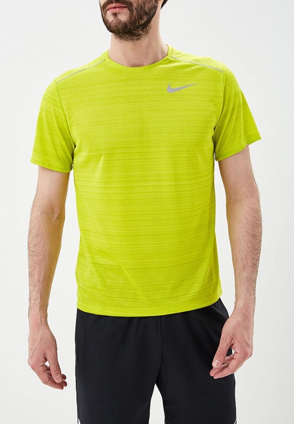 

Футболка спортивная Nike, DRI-FIT MILER MEN'S SHORT-SLEEVE RUNNING TOP, Зеленый