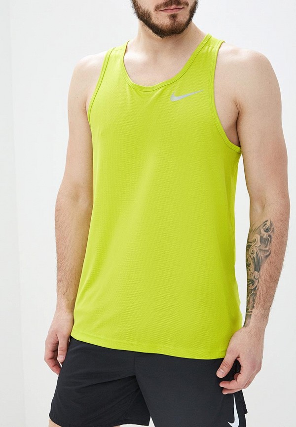

Майка спортивная Nike, DRI-FIT BREATHE MEN'S RUNNING TANK, Желтый
