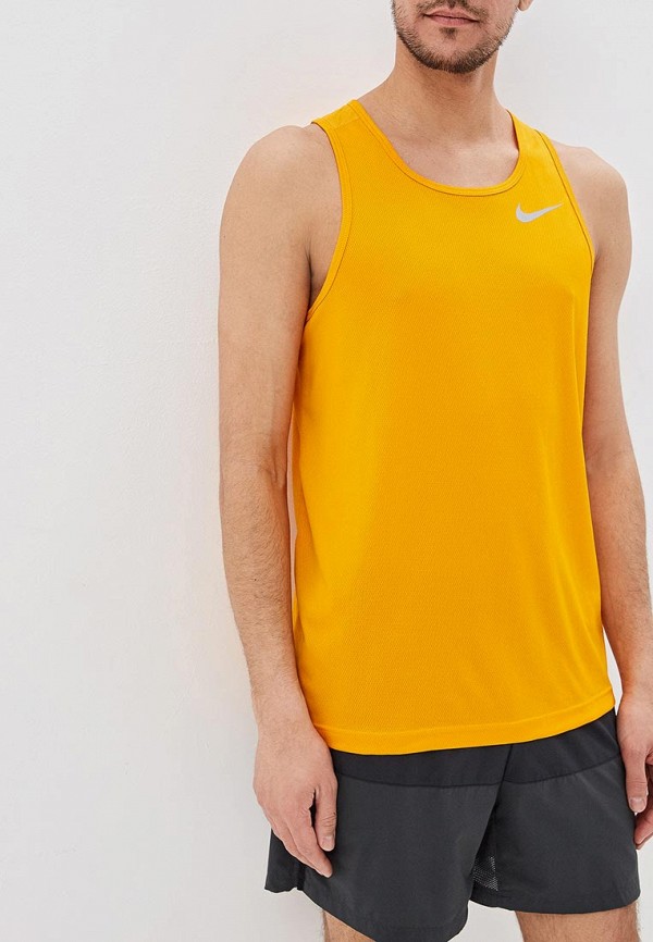 

Майка спортивная Nike, DRI-FIT BREATHE MEN'S RUNNING TANK, Оранжевый