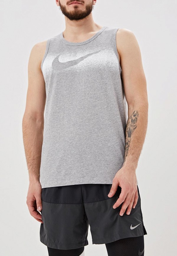 

Майка спортивная Nike, M NK DRY TANK CHALK SWOOSH, Серый