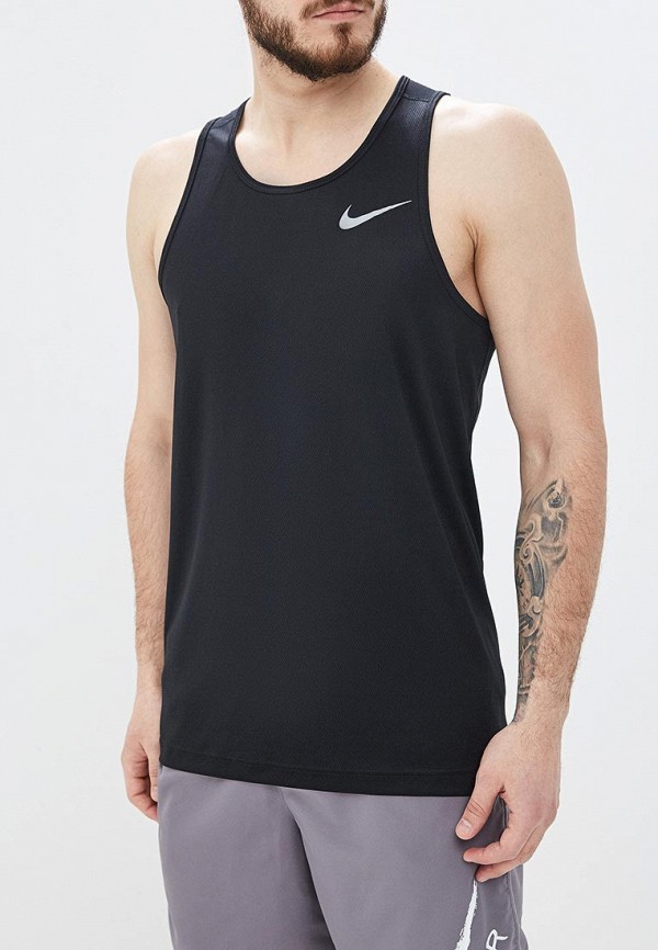 

Майка спортивная Nike, DRI-FIT BREATHE MEN'S RUNNING TANK, Черный