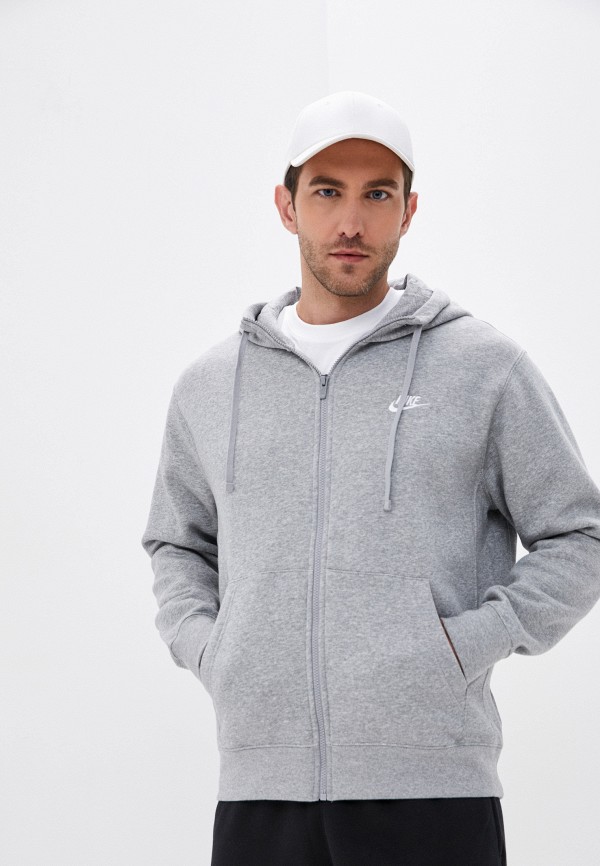 

Толстовка Nike, Серый, SPORTSWEAR CLUB FLEECE MEN'S FULL-ZIP HOODIE