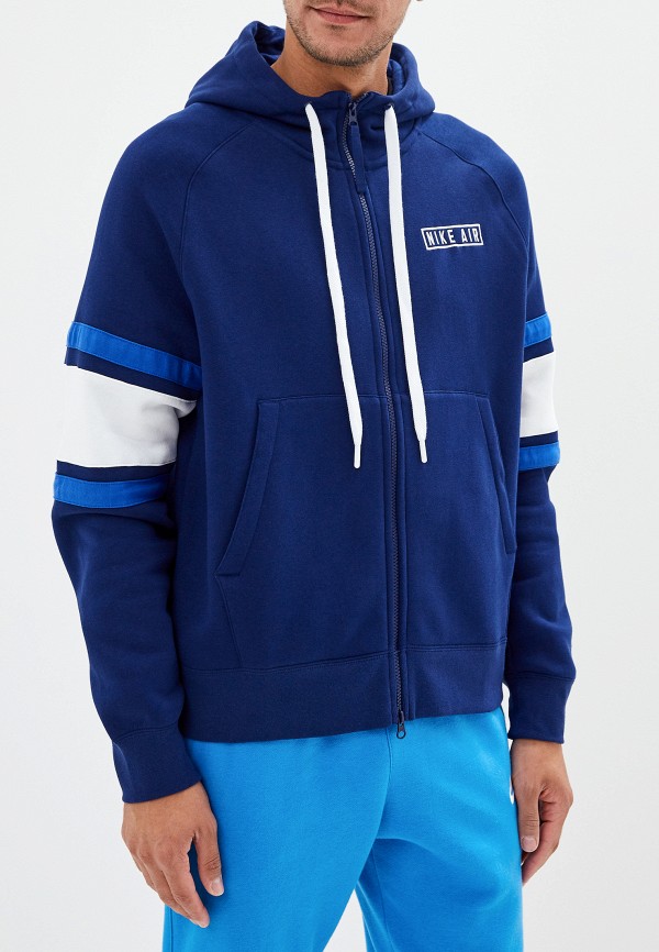 

Толстовка Nike, Синий, AIR MEN'S FULL-ZIP FLEECE HOODIE