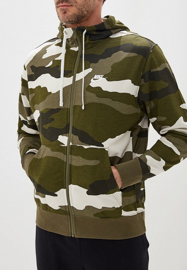 

Толстовка Nike, Хаки, SPORTSWEAR CLUB MEN'S FULL-ZIP FRENCH TERRY HOODIE