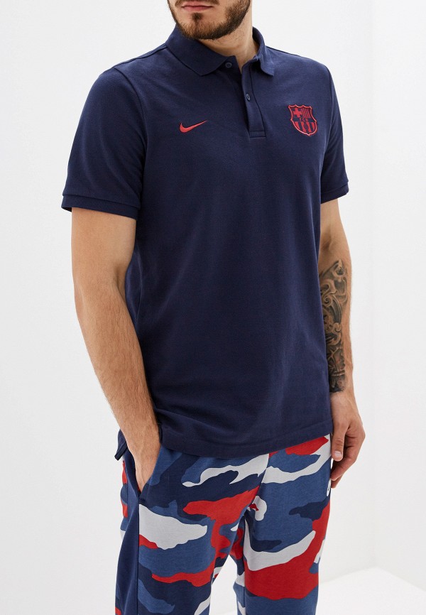

Поло Nike, Синий, FCB M NSW POLO PQ CRE