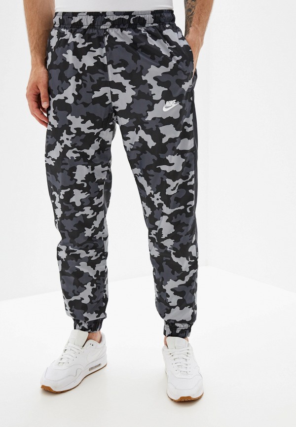 

Брюки спортивные Nike, SPORTSWEAR MEN'S WOVEN CAMO TRACK PANTS, Черный