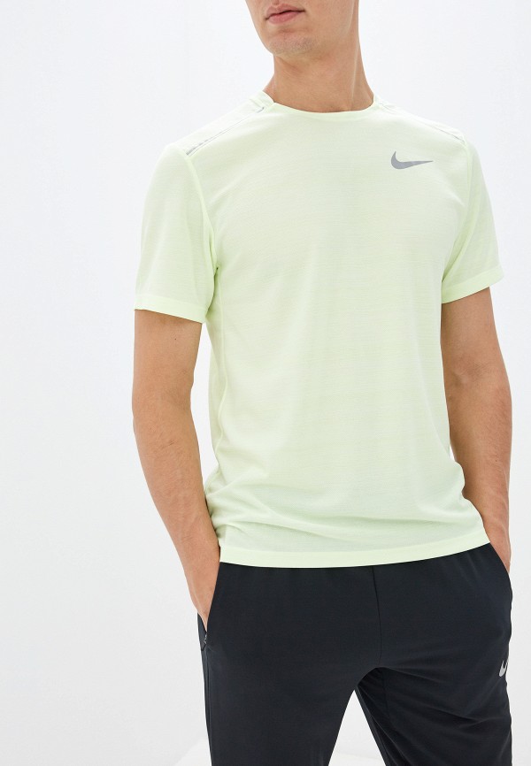 

Футболка спортивная Nike, Зеленый, Dri-FIT Miler Men's Short-Sleeve Running Top