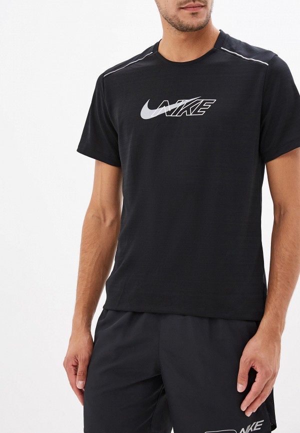 

Футболка спортивная Nike, Черный, DRI-FIT MILER MEN'S SHORT-SLEEVE FLASH RUNNING TOP