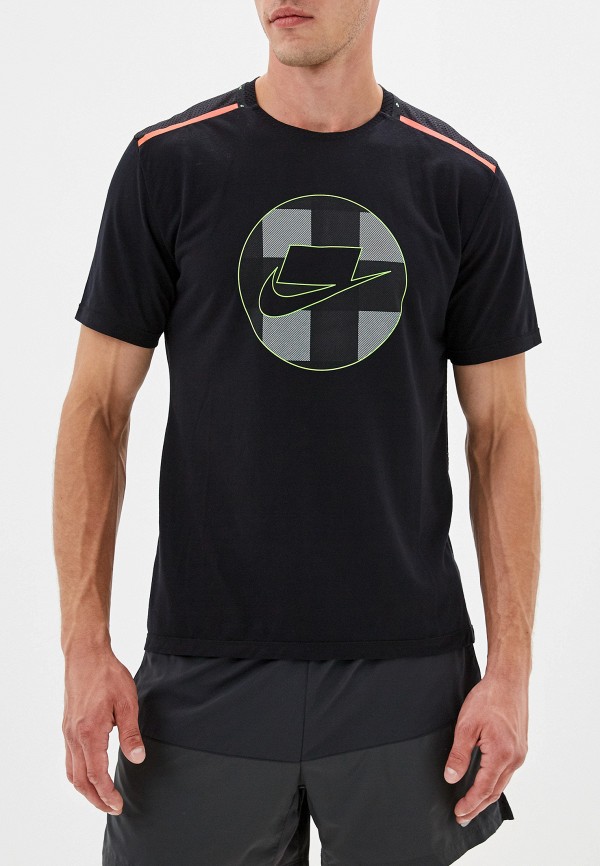 

Футболка спортивная Nike, Черный, Nike Men's Short-Sleeve Mesh Running Top