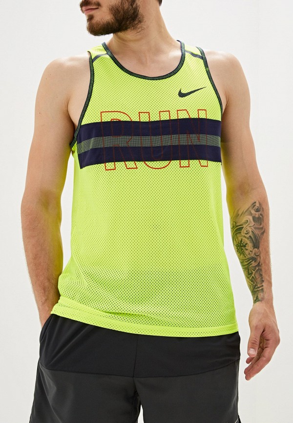 

Майка спортивная Nike, Желтый, Nike Men's Mesh Running Tank