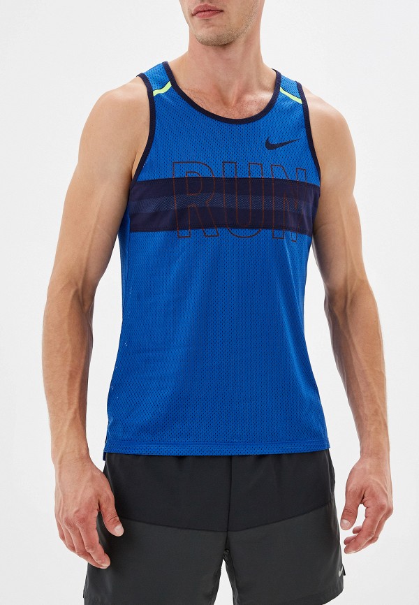 

Майка спортивная Nike, Синий, Nike Men's Mesh Running Tank