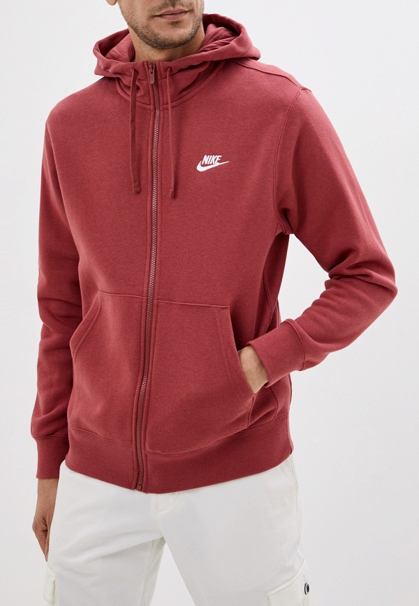 

Толстовка Nike, Красный, Sportswear Club Fleece Men's Full-Zip Hoodie