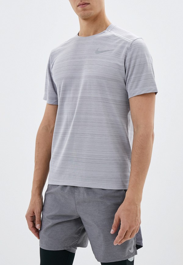 

Футболка спортивная Nike, Серый, Dri-FIT Miler Men's Short-Sleeve Running Top