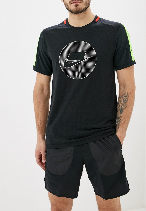 

Футболка спортивная Nike, Черный, M NK WILD RUN TOP SS