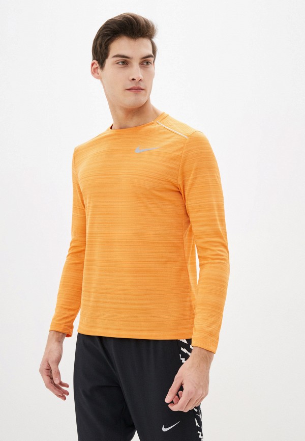 

Лонгслив спортивный Nike, Оранжевый, M NK DRY MILER TOP LS