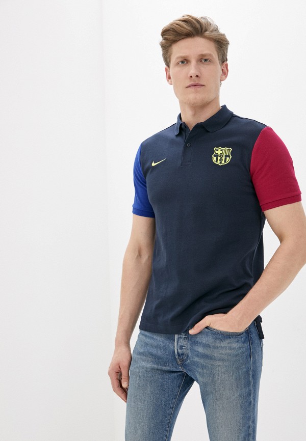 

Поло Nike, Синий, FCB M NSW POLO PQ CRE