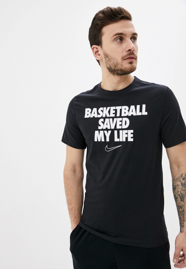

Футболка спортивная Nike, Черный, M NK DRY TEE VERB MY LIFE