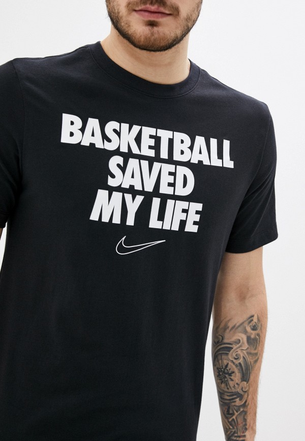 

Футболка спортивная Nike, Черный, M NK DRY TEE VERB MY LIFE