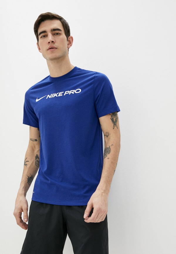 

Футболка спортивная Nike, Синий, M NK DRY TEE NIKE PRO