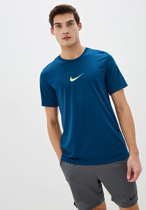 

Футболка спортивная Nike, Синий, M NK DRY TEE DB SSNL SWOOSH